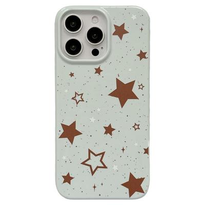 jze ins风小众薄荷绿泼墨星星适用苹果15手机壳iphone16ProMax新款15promax女款13日韩16pro高级14全包保护套