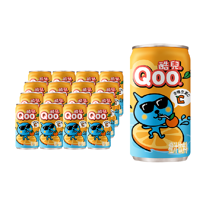 「酷儿」Qoo橙汁185ml*8罐*2组