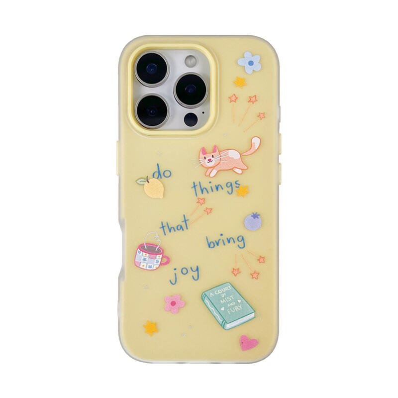 二合一适用苹果17Pro/华为mate70/荣耀300Pro/小米15/OPPO/VIVO X200卡通奶黄手机壳原创设