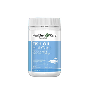 HealthyCare澳洲进口双倍加强迷你无味鱼油欧米伽3中老年dha200粒
