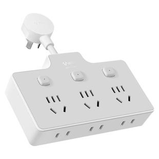 公牛多功能插座扩展插头转换器一转三多孔面板电源拓展无线排插板