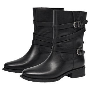 KISSCAT接吻猫[西雅图]堆堆靴皮带扣骑士靴短靴牛仔西部机车靴