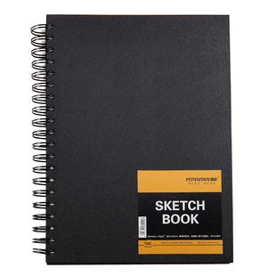 遵爵线圈素描速写本140g原白素描纸60张手绘插画涂鸦笔记本撕拉线