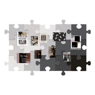 拼图毛毡板墙贴毛粘版照片墙背景板玄关便签留言板粘贴板软木墙板