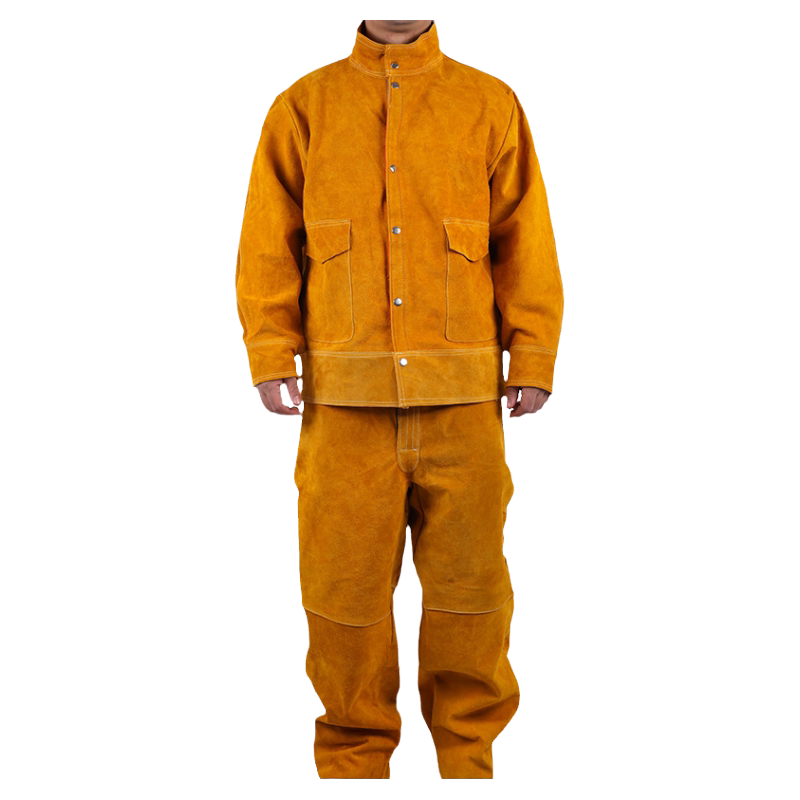 电焊防护围裙焊工防烫隔热阻燃牛皮耐磨工作服氩弧焊防辐射焊接衣