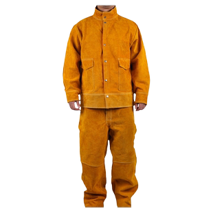 电焊防护围裙焊工防烫隔热阻燃牛皮耐磨工作服氩弧焊防辐射焊接衣