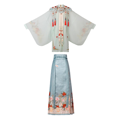 明制云肩汉服女长衫吊带马面裙