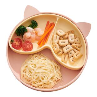 Qlittle宝宝餐盘自主进食分格盘硅胶可拆卸易清洗婴幼儿辅食餐盘
