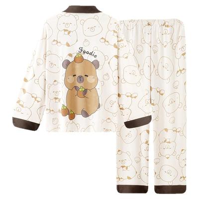 卡皮巴拉儿童睡衣春秋季长袖套装