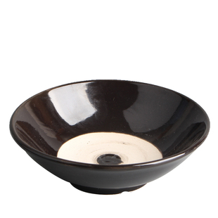 仿古酒碗土碗复古粗陶蒸碗水浒传道具小碗古代黑色商用火锅蘸料碗