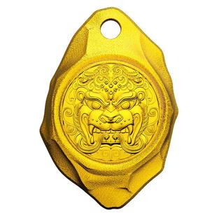 金米黄金龙年吊坠十二生肖许愿石陨石项链本命年足金男女新年礼物