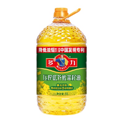 多力低芥酸物理压榨食用油5L