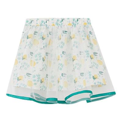 米喜迪mecity kids童装夏季女小童印花可爱公主风梭织半裙