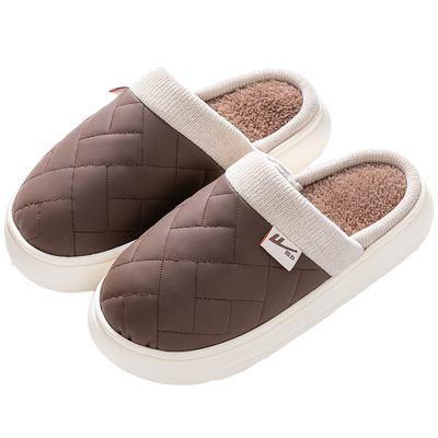 【回力正品】棉拖鞋家用毛绒保暖