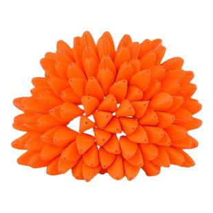 新款橙色三角形七星漂正品免调漂自配重鲫鱼专用散装大号菱形漂豆