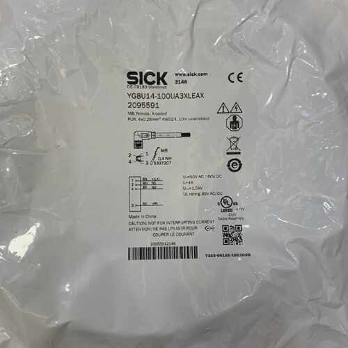 议价SICK西克接插件连接线YG8U14-100UA3XLEAX原装全新正品M8弯10