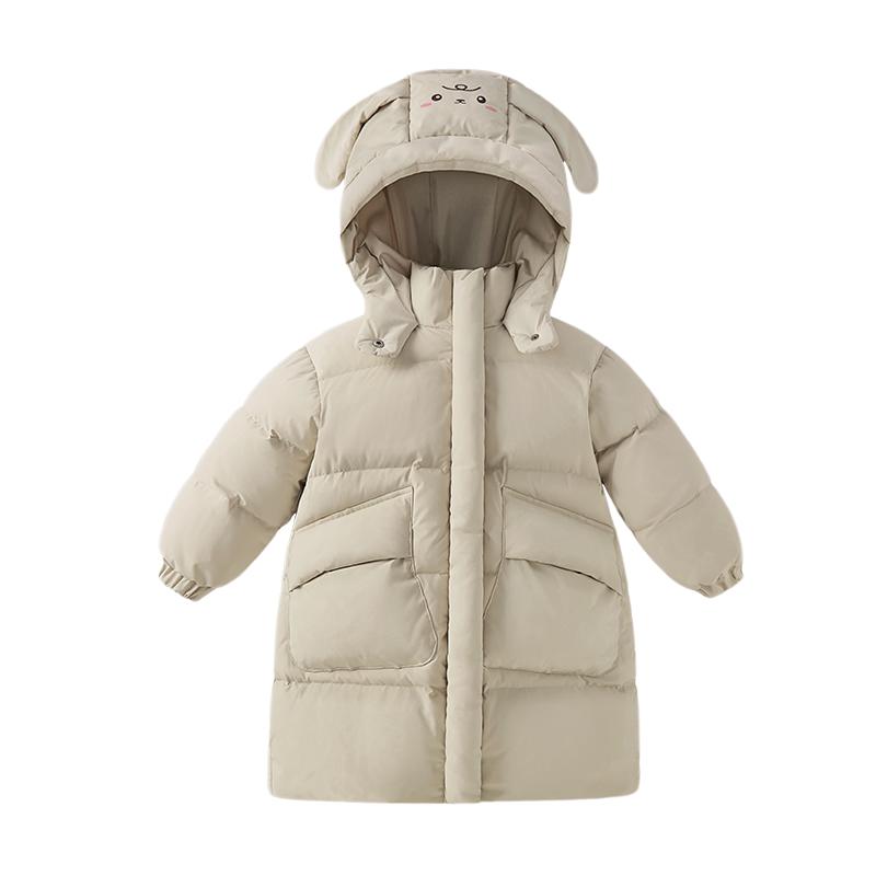 jellybaby儿童羽绒服2026冬季新款长款5岁男童保暖冬装女童厚外套