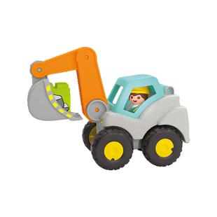 playmobil摩比世界Junior成长系列益智儿童玩具车单斗挖掘机71684