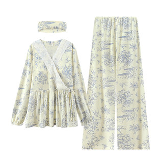 莫代尔月子服女夏薄款8月份9产后产妇哺乳期睡衣春秋季孕妇家居服