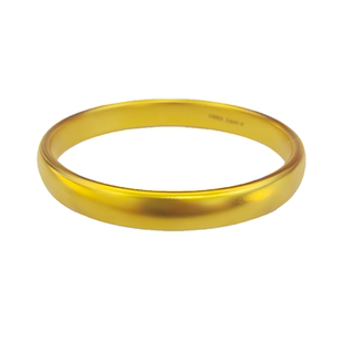 古法金包银轮胎手镯实心不掉色泥鳅背素圈手环送女友节日生日礼物