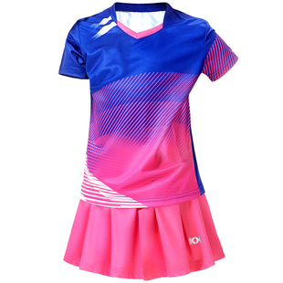 儿童羽毛球服运动速干服童乒乓球衣短袖短裤百褶裙训练团体网球服