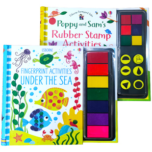 儿童安全无毒创意手指印章绘画玩具画画本