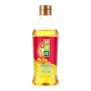 狮球唛港式食用一级花生油小瓶500ml物理压榨家用烘焙宿舍食用油