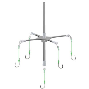 新型可更换子线不锈钢四叉鲢鳙钩方块饵翻板钩海竿浮钓鲢鳙专用钩