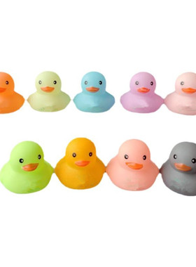 8号奶茶店同款礼品普通眼睛小黄鸭可定制logo捏捏叫玩具