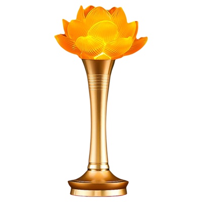 2026新款莲花灯led家用菩萨供佛灯佛前充电琉璃长明灯神台灯供灯