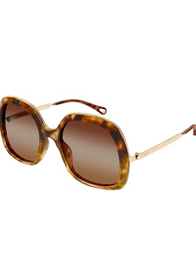 开云眼镜 蔻依Chloé男女同款复古玳瑁大框防晒太阳镜墨镜CH0327S