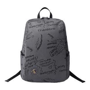 希伯莱双肩包新款男士书包大容量背包时尚电脑包休闲户外旅行包