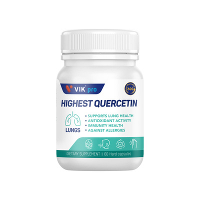 【自营】德国进口VIKpro99.9%高纯度高含量瓶装肺槲皮素胶囊60粒