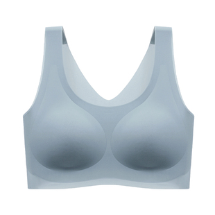 正品牌文胸专柜超薄运动背心式乳胶内衣女美背无痕裸感抹胸罩夏季