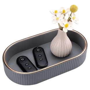 入户玄关钥匙收纳盘门口摆件柜台桌面首饰收纳盒创意轻奢置物托盘