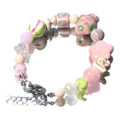 鱼手串DIY串珠小众水晶