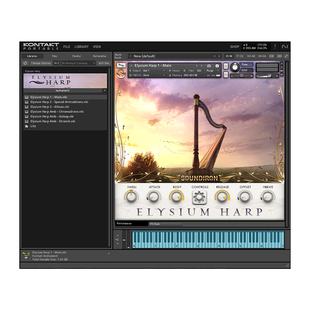 音乐会大型竖琴音源天堂竖琴47弦青铜踏板型Elysium Harp温暖音色