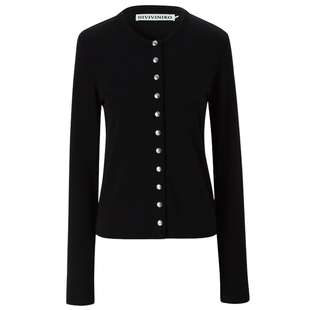 【思博莱纤维】IIIVIVINIKO秋季新款简约通勤修身开衫外套女