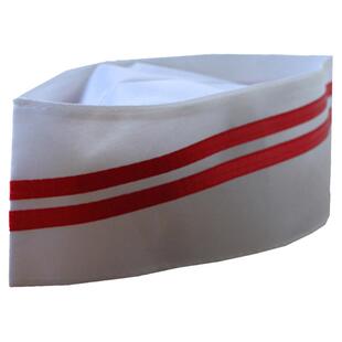 厨师帽子白色帽布帽子平顶帽工作帽女帽透气厨房男帽防油烟卫生帽