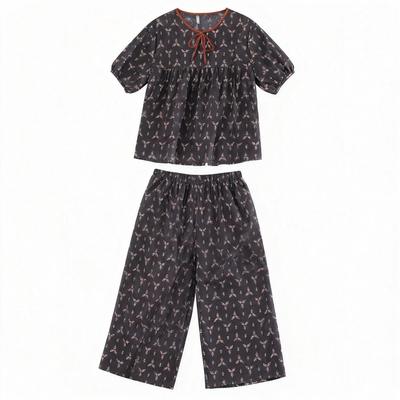 猫人纯棉短袖七分裤睡衣