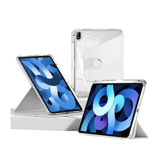 适用苹果2024ipadpro保护套air6平板亚克力720旋转10.2防弯壳5第9.7七八九10代透明4防摔mini7软胶12.9皮套3