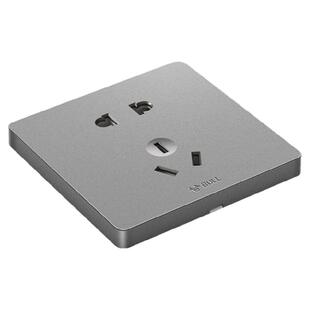 公牛开关插座旗舰面板灰色86型暗装家用墙壁带五孔星空灰色开关