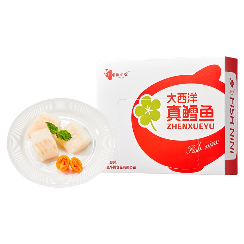 鱼小妮大西洋鳕鱼辅佐食材婴儿宝宝6个月以上新鲜鳕鱼中段小包装