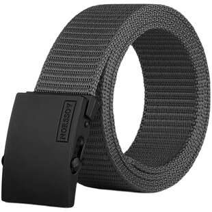 帆布男士休闲皮带自动扣滚轴中青年商务简约军训大码牛仔工装裤带