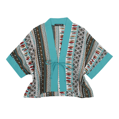 短款宽松大码开衫民族风防晒披肩