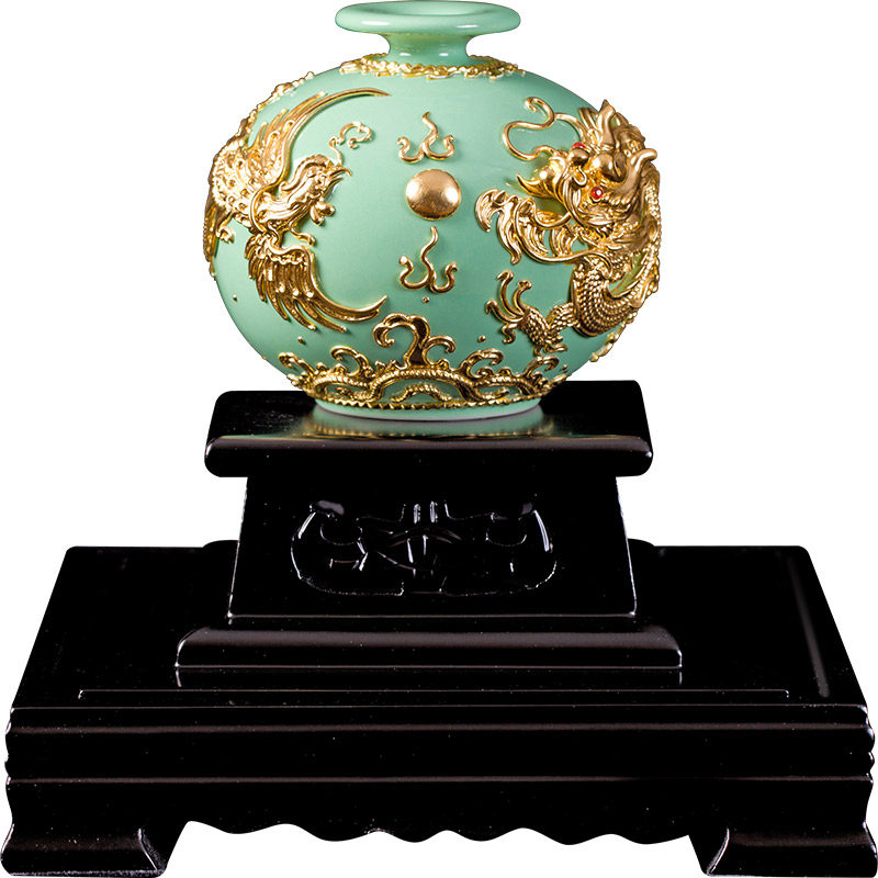 花瓶厦门漆线雕生意兴隆开业礼品