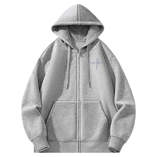 【敖瑞鹏代言】捷尼拉莫重磅拉链卫衣外套男女连帽开衫加绒秋冬