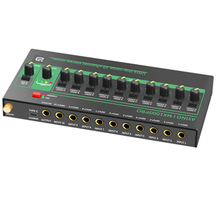 阿音多通道音频混音器十路一出蓝牙立体声声道切换调音拆卸充电仓