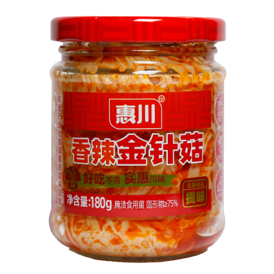 惠川红油金针菇180gx4瓶装下饭菜