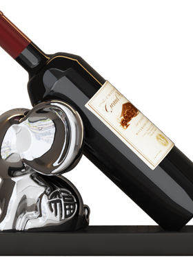 北欧轻奢大象红酒架装饰品摆件